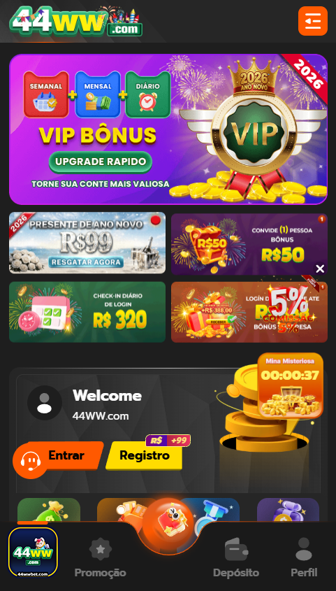 44ww.com App Toda Plataforma Palma da Mão Brasil